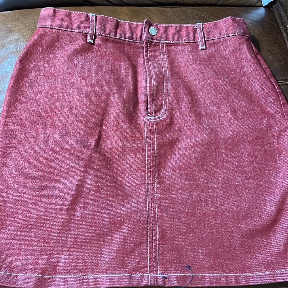 Timmy Hilfiger red denim mini skirt - great condition worn a handful of times.